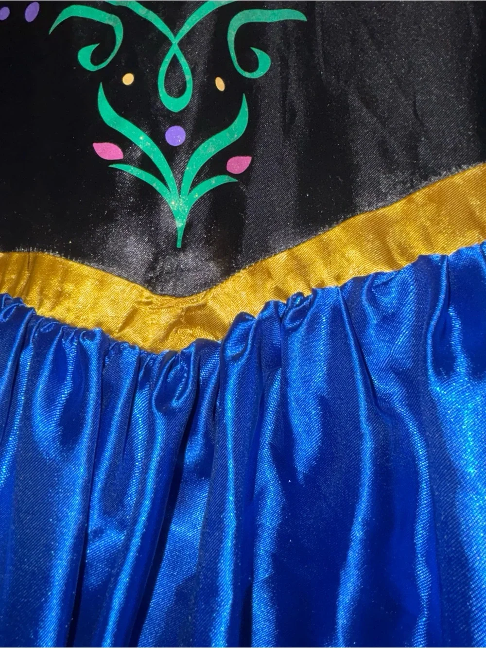 Disney Collection Frozen Anna Royal Blue & Pink Cape Princess Dress Costume 9/10